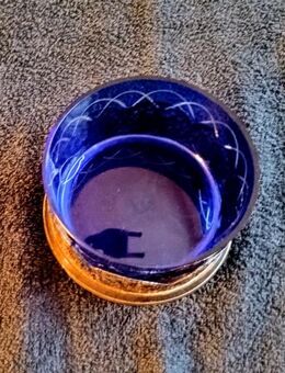 Glas - Kristall Schale, Blau, Antik,Jugendstil, mit Fuss - Oranienburg