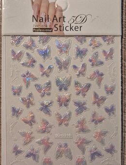 5D Nail Art Sticker | Schmetterlinge, Weihnachten & Blüten - Kalbe (Milde)