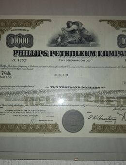 Histortische Aktie „Phillips Petroleum Company“ von 1971, 7 5/8%, 30-jährig - Elsdorf (Nordrhein-Westfalen)