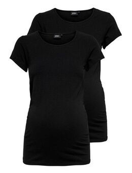 ONLY MATERNITY Umstandsshirt OLMLOVELY S/S ONECK TOP 2PACK JRS NOOS (Packung, 2-tlg)