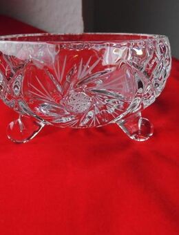Bleikristall Dreifuß-Schale 10 cm + Glas Schale 11 cm zus. 6,- - Flensburg