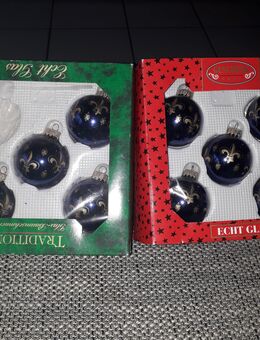 Weihnachtskugeln dunkelblau 9 Stück mit Motiv € 4,- - Euskirchen