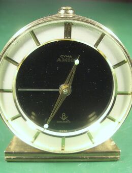 Swissmade Cyma Amic Sonumatic, 8 Tage, Uhrenwecker, Reiseuhr, Wecker, Stil Art Deco, 60er. - Oberhaching