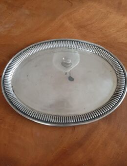 Antikes Silbertablett 800er ca.1920 oval - 37 x 27,5 cm - 690 gr - Steinheim
