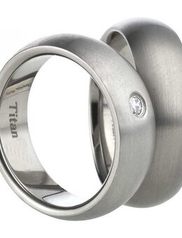 Matt 7mm breite Titanringe AB180-AB181 Gravur - Aholming