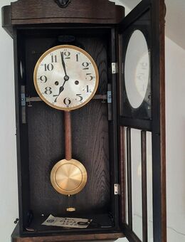 antike Wanduhr mit Pendel 100 Jahre alt, generalüberholt - Memmingen