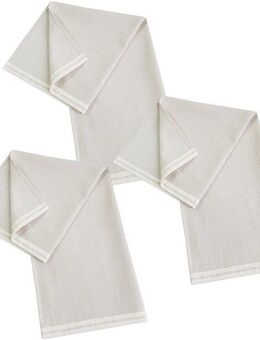 framsohn frottier Geschirrtuch Modern Living Fischgrät, (Set, 3-tlg), dichte Feinwebung, in Österreich hergestellt, 50x70 cm