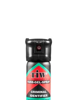 Rotes Farb-Gel Spray zur Abschreckung und Markierung des Täters - Kandergrund