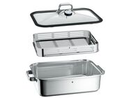 WMF Dampfgartopf Vitalis Bräter mit Deckel, Cromargan® Edelstahl Rostfrei 18/10, herausnehmbares Thermometer, für alle gängigen Herdarten geeignet