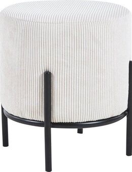 SalesFever Polsterhocker, mit Design-Gestell aus schwarzem Metall
