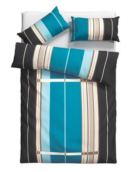 H.I.S Bettwäsche Golfi in Gr. 135x200 oder 155x220 cm, Biber, 2 teilig, Bettwäsche aus Baumwolle, sportliche Bettwäsche mit Streifen