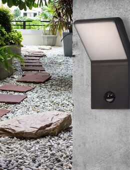 Wandlampe Außenlampe Gartenwandleuchte für den Außenbereich mit LED-Sensor Bewegungsmelder Set453232 - Wuppertal