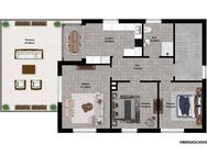 Erstbezug nach Kernsanierung, niedrigenergie 3-Zimmer-Wohnung mit Dachterasse in Steinhagen - Steinhagen (Nordrhein-Westfalen)