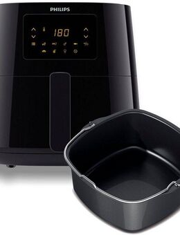 Philips Heißluftfritteuse XL HD9270/93 6,2l, 2000 W, mit 7 Voreinstellungen und Warmhaltefunktion, zusätzliche Back-Schale