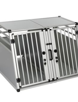 Autohundebox AluRide Doppelbox - B 97 x T 92 x H 68 cm (Größe XL)