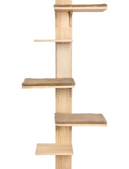 Kerbl Pet Wandkratzbaum Timber für Katzen - natur / grau