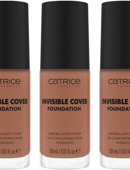 Catrice Foundation Invisible Cover Foundation, 3-tlg., mit langanhaltendem Finish