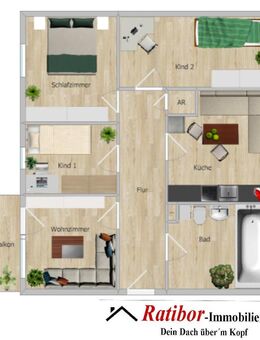 Gepflegte 4 Zimmerwohnung in begehrter Wohnlage in Roth-West - Roth (Bayern)