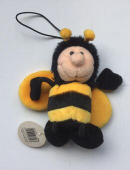 Nici Biene Plüschfigur Vintage 1990er Jahre mit Schild - Fulda