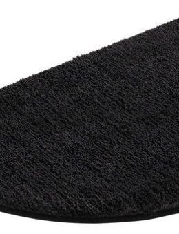my home Badematte Vanessa, Badvorleger, Badezimmer Teppich, Höhe 10 mm, rutschhemmend beschichtet, fußbodenheizungsgeeignet, schnell trocknend, strapazierfähig, Polyester, halbrund, Badteppich, weiche Haptik, unifarben