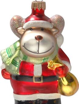 Krebs Glas Lauscha Christbaumschmuck CBK92214, Weihnachtsdeko rot, Christbaumschmuck (1-tlg), Rentier aus Glas