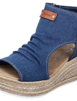 Rieker Schaftsandale, Keilsandalette, Sommerschuh, Plateausohle, in veganer Verarbeitung
