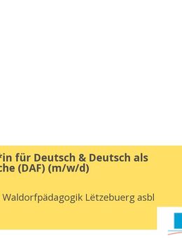 Fachlehrer*in für Deutsch & Deutsch als Fremdsprache (DAF) (m/w/d) - Waldorf