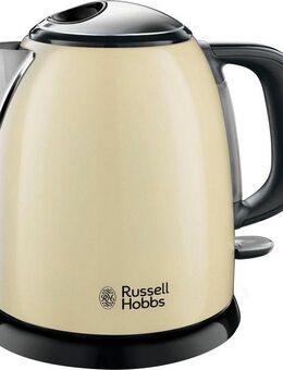 RUSSELL HOBBS Wasserkocher Colours Plus+ Cream 24994-70, 1 l, 2400 W, Edelstahl, Schnellkochfunktion, Perfect-pour-Ausgustülle, Kalkfilter