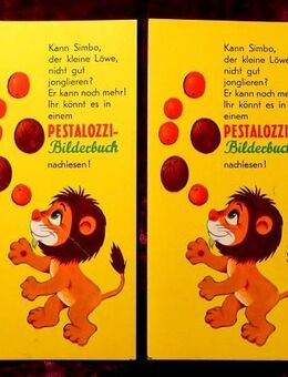 2 alte Lesezeichen des beliebten Pestalozzi Kindebuches - Niederfischbach