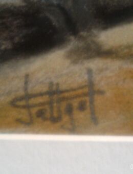 Pastellkreide " Fischerboote im Hafen" Akademischer Maler Pallget ? um 1960 Provenienz: Galerie Seiler Heilbronn - Sternenfels