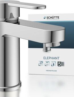 Schütte Waschtischarmatur ELEPHANT inkl. Exzenter, Marken-Mischdüse, leichte Montage