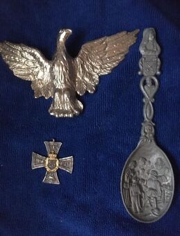 ALTE ABZEICHEN *ADLER*KREUZ* & ZIERLÖFFEL *NUR ALS KONVOLUT* - Großostheim