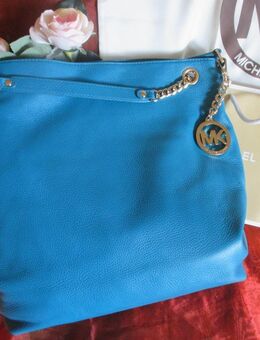 NEU und unbenutzt * Echt Leder * Beutel * Umhänge * Hand * Shopper * TASCHE * Tote * Bag mit Staubbeutel * Dust Bag "MICHAEL KORS" MK * ORIGINAL * Modell: Fulton * türkis * - Riedlingen