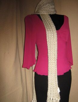 NEU * Kuschelig * wie selbst gestrickt * XXL Grobstrick * Glitzer- Schal * Scarf * cremé- beige * gold * - Riedlingen