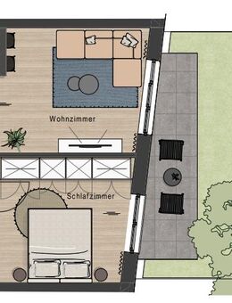 VERDI 71 | Erstbezug - Teilmöblierte helle Gartenwohnung mit 2 Zimmern - W2 - München