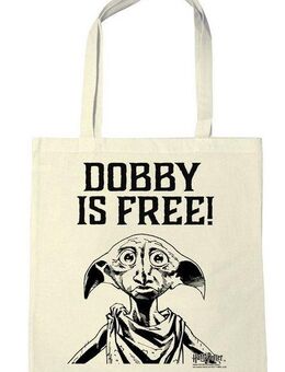 LOGOSHIRT Henkeltasche Baumwolltasche Dobby Is Free, mit Dobby-Print
