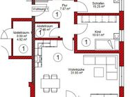 Moderne 3-Zimmerwohnung BJ 2024 mit Einbauküche, Terrasse und Garten - Rottenburg (Laaber)