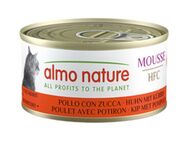 5 + 1 gratis! 6 x 70 g Almo Nature HFC Cat Mousse - Huhn mit Kürbis