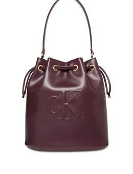 Calvin Klein Beuteltasche RAISED CK LARGE BUCKET BAG, Henkeltasche, Damen Handtasche mit großem CK-Logo