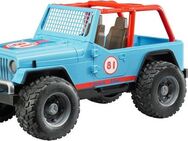 Bruder® Spielzeug-Auto Jeep Cross Country Racer blau 30 cm mit Rennfahrer (02541), Made in Europe