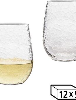 LIBBEY Gläser-Set Libbey Weinglas 12er Set -STEMLESS-, Glas, 503 ml, hochwertig verarbeitet, im modernen Design