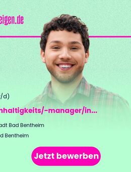 Nachhaltigkeits/-manager/in (m/w/d) - Bad Bentheim