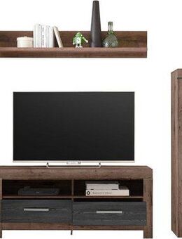 HBZ Mediawand Balin mit LED-Beleuchtung, Stellmaß 325x197x45 cm (4 St), Wohnwand, TV Lowboard für 55 Zoll geeignet