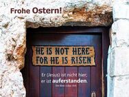 Christliches Poster A1 Ostern. Tafel an der Tür zum Gartengrab - Plakat - Wilhelmshaven Zentrum