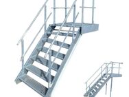 6 Stufen + Podest Treppe beids. Geländer B 100 cm H 100-140 cm - Hamminkeln