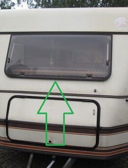 Hymer Wohnwagenfenster Birkholz gebr. ca 136,35 x 63,3 (zB Hymer Nova 530 BJ87) D512 Sonderpreis Steinschlag (Bugfenster) - Schotten Zentrum