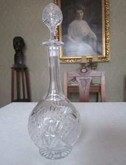 Antike große Bleikristall Karaffe seltener und ungewöhnlicher Schliff - Wuppertal