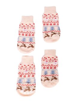 TIAKI Pet & Parent Socken mit nordischem Wintermuster - für Haustiere - Einheitsgröße (2 Paar)