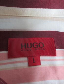 NEU * Business * Freizeit * Streifen * Langarm * Hemd "HUGO BOSS" Original * Gr. 40- 41 * 48- 50/ M- L * bordaux -dunkel- wein- rot * rosè * weiß * - Riedlingen