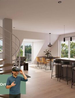 QQI: Wohnen im Dach: 3-Zimmer-Wohnung mit Dachstudio und vier Balkonen - München